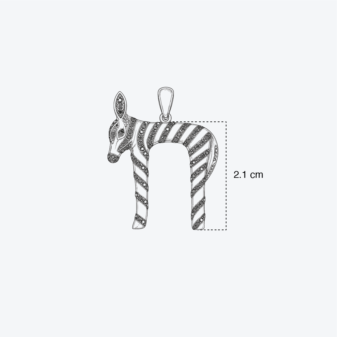 Zebra Chai Pendant
