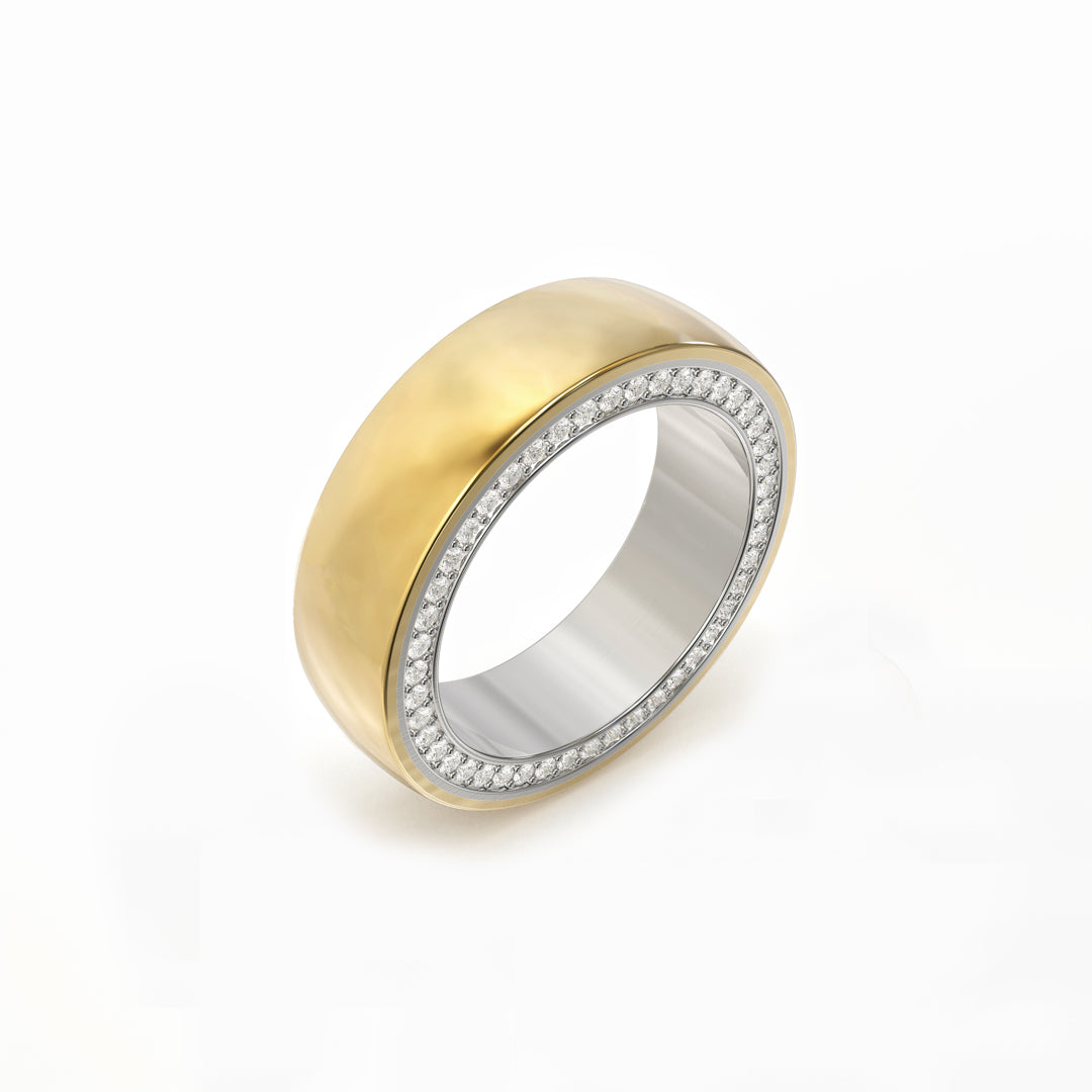Edge Band - Two-Tone Diamond Ring