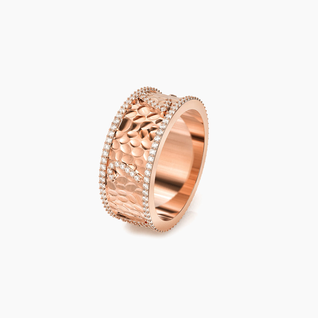 Paleo Band Ring - Custom Letter