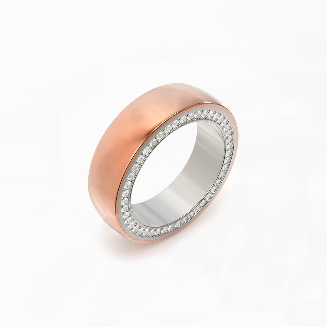 Edge Band - Two-Tone Diamond Ring