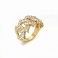 Icy Flames - Diamond Link Ring