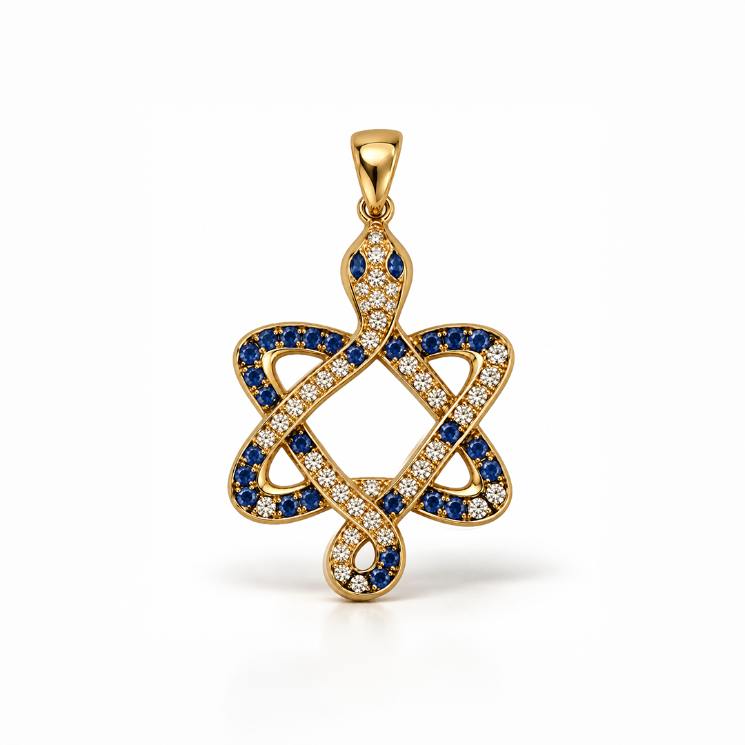 Serpent Star of David Pendant