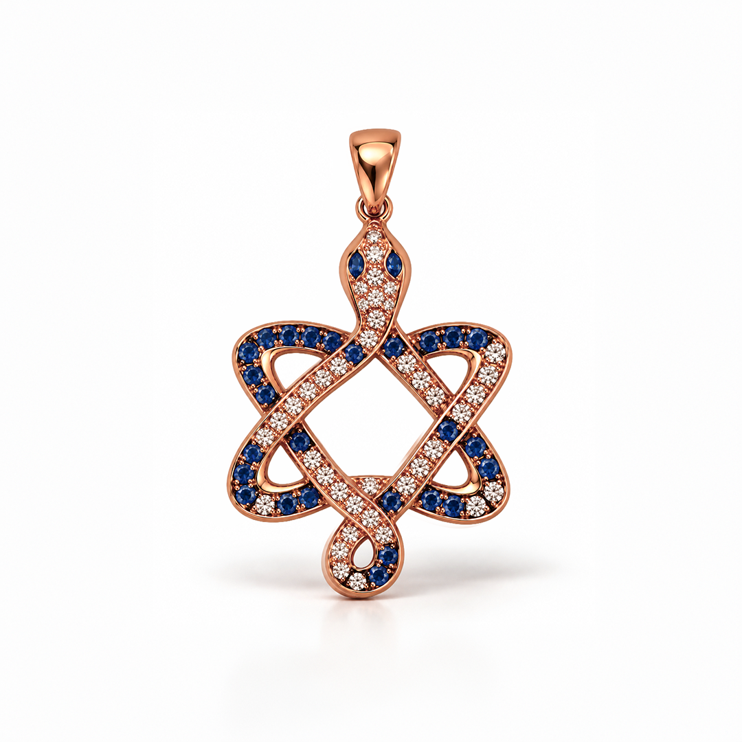 Serpent Star of David Pendant