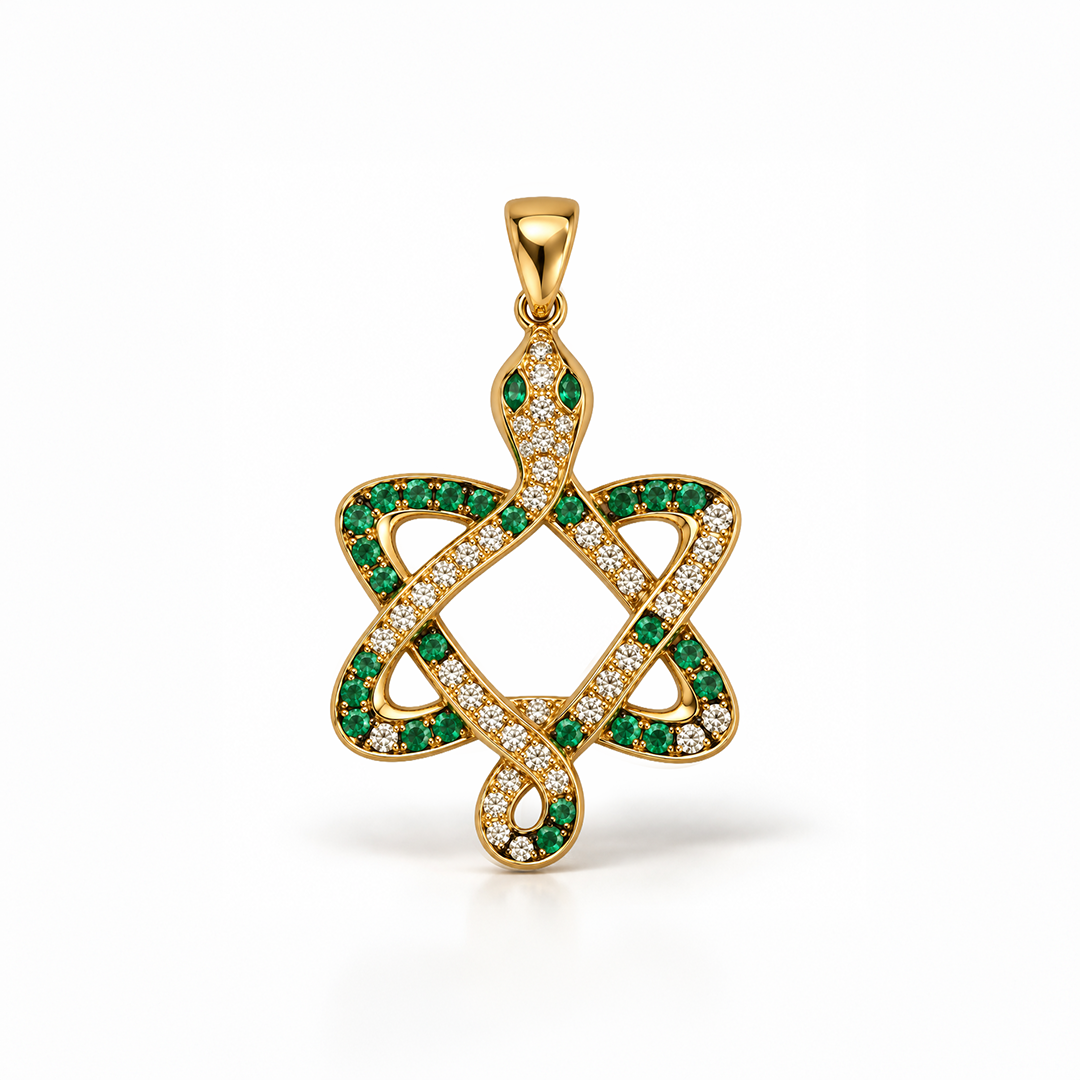 Serpent Star of David Pendant