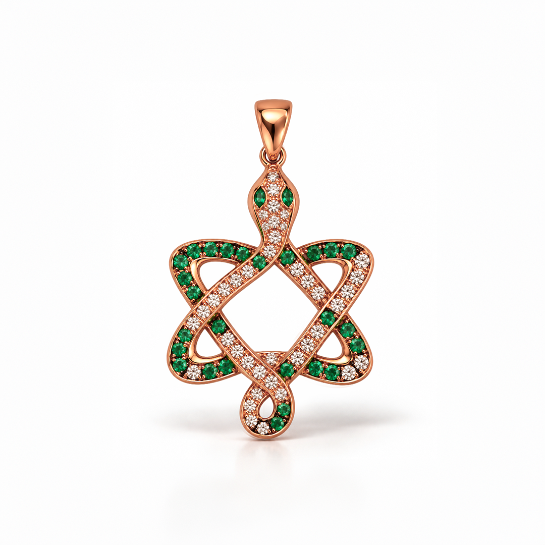 Serpent Star of David Pendant