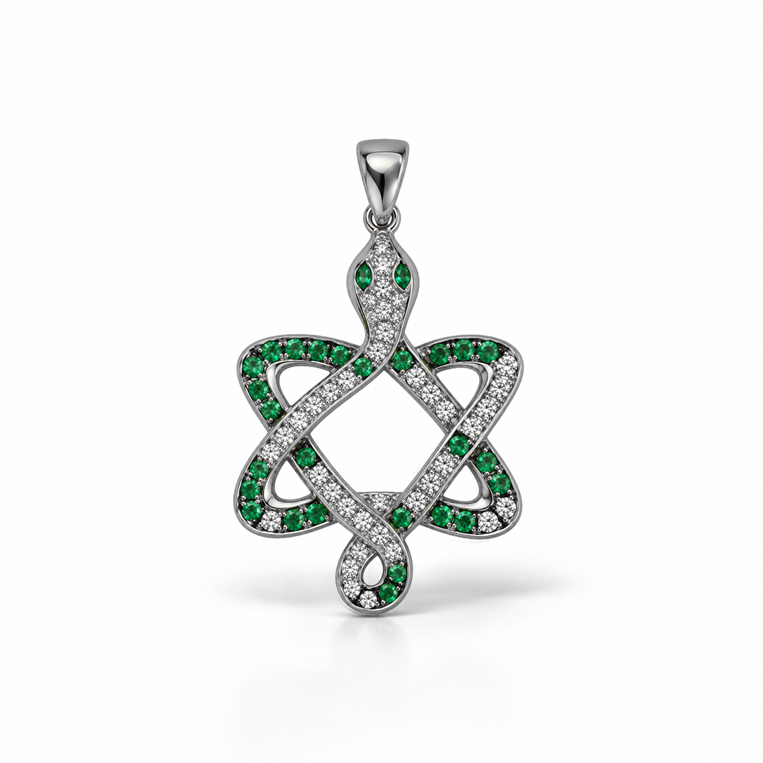 Serpent Star of David Pendant