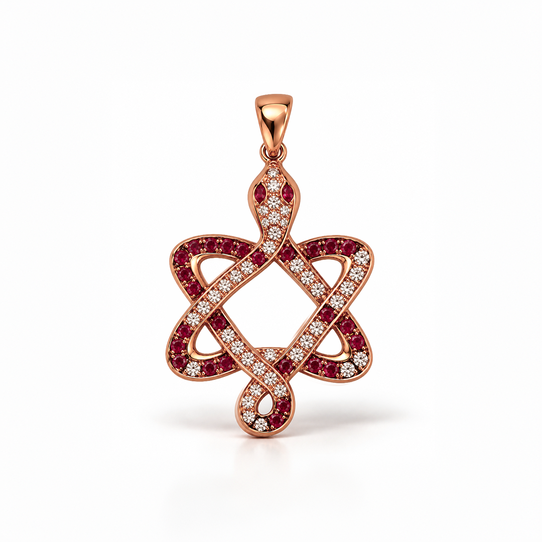 Serpent Star of David Pendant